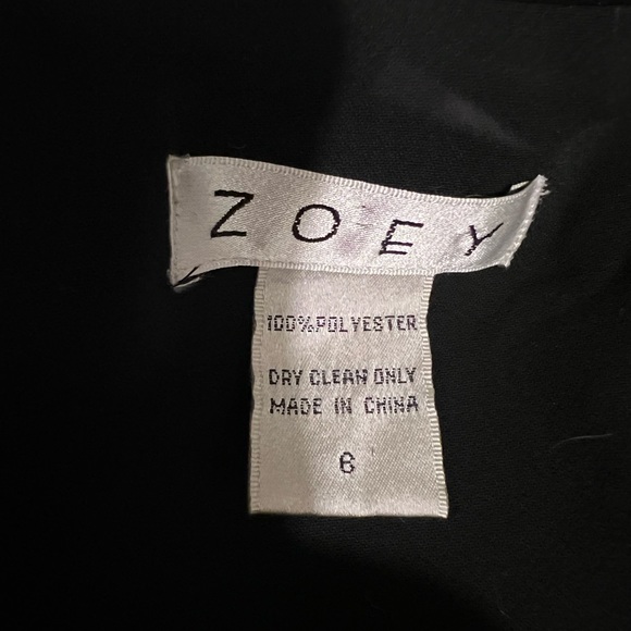 Military style black blazer, with sheer edge trim, long sleeve - Picture 4 of 4